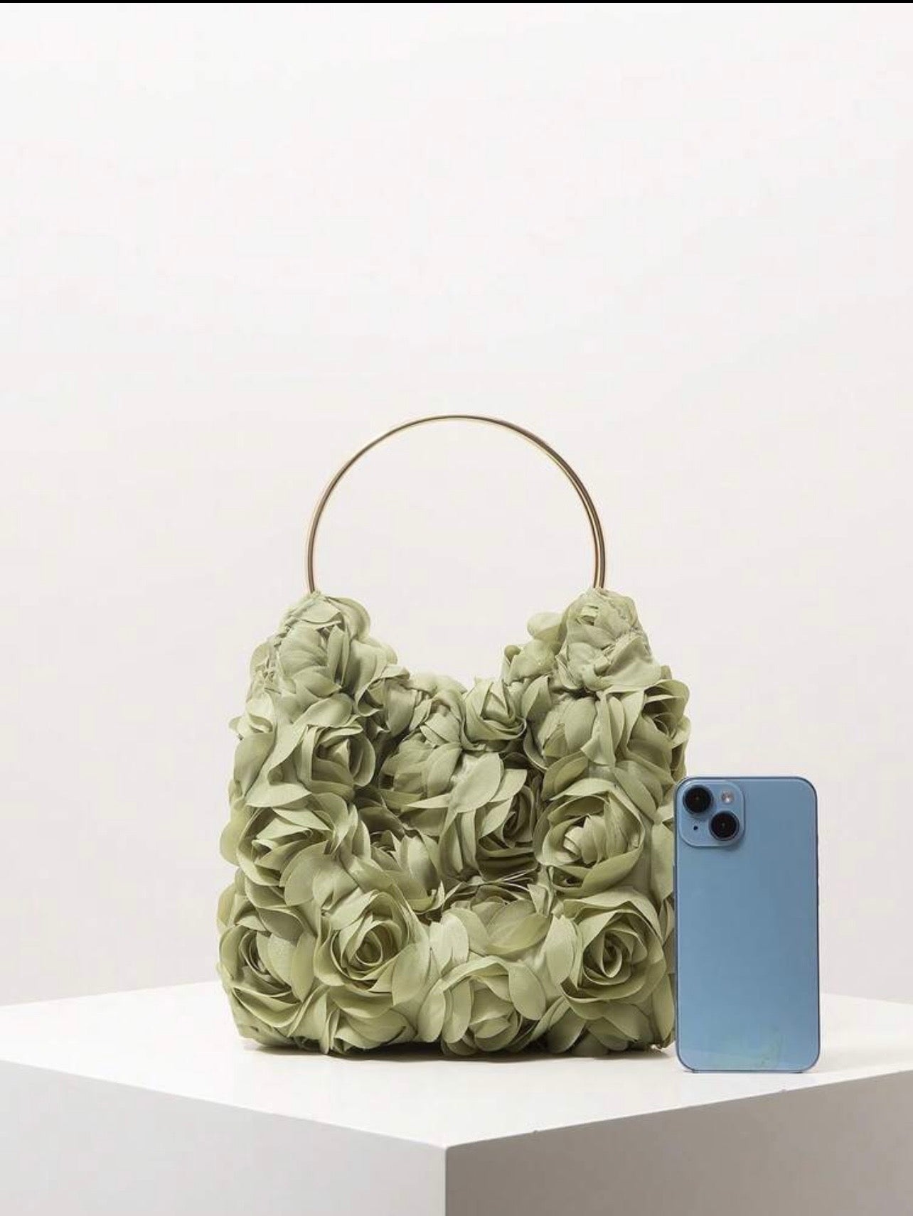 Pochette verte chic à design raffiné